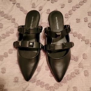 Marc Fisher Mule Slides Black Like New 8 studded